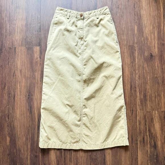 DKNY Jeans Vintage 90s Khaki Cargo Cotton Midi Pencil Skirt – Size 2 - Picture 1 of 6